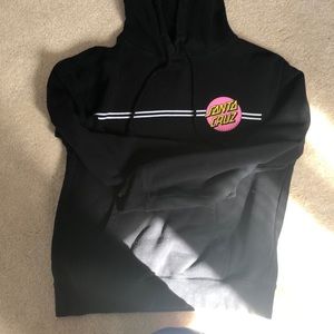 Santa Cruz Black and Pink Hoodie.